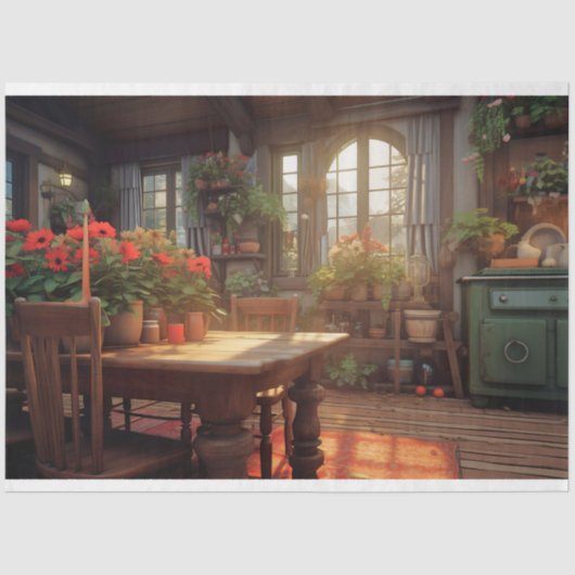 Enchanted Cottage 4 Decoupage papier (Voorkant)