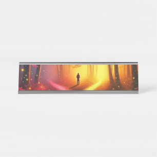 Enchanted Crossroads – Vibrant Autumn Forest Art P Bureau Naambordje
