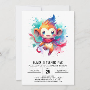 Enchanted Custom Monkey Verjaardag Kaart
