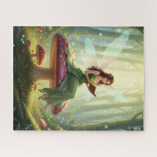 Enchanted Day Fairy Reading a Book Puzzle (Horizontal)