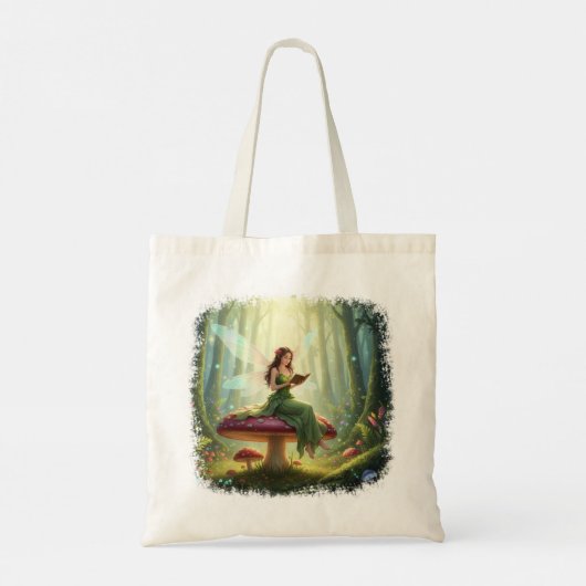 Enchanted Day Fairy Reading a Book Tote Bag (Achterkant)