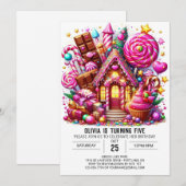 Enchanted Digital Candyland digitale verjaardag Kaart (Voorkant / Achterkant)