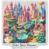 "Enchanted Dreamscapes Onthuld" Sticker (Voorkant)