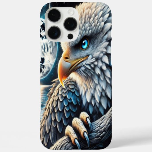 Enchanted Eagle kijkt naar maanverlichte zeekusten Case-Mate iPhone Case (Achterkant)