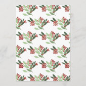 Enchanted Elegance Botanische Kerstfeest Kaart (Achterkant)