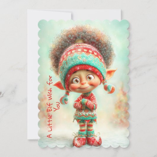 Enchanted Elf | North Pole Christmas Magic Feestdagenkaart (Voorkant)