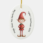 Enchanted Elf | North Pole Christmas Magic Keramisch Ornament (Voorkant)