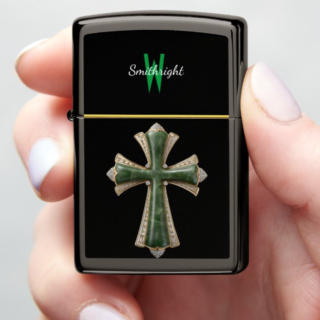 Enchanted Emerald Cross (In Hand)