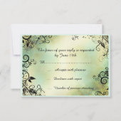 Enchanted Evening Deco Leaf Wedding RSVP (Voorkant)