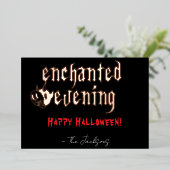 "Enchanted Evening" Gothic Halloween Ghost Folie Uitnodiging (Staand Voorkant)