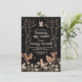 Enchanted Evening Rustic Woodland Baby shower Kaart (Staand voorkant)