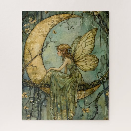 Enchanted Fairy And Crescent Moon Legpuzzel (Verticaal)