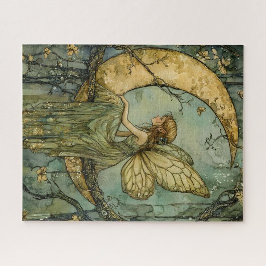 Enchanted Fairy And Crescent Moon Legpuzzel (Horizontaal)