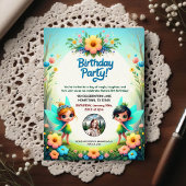 Enchanted Fairy Birthday Party Photo Invitation