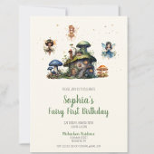 Enchanted Fairy First Birthday Mushroom Kaart