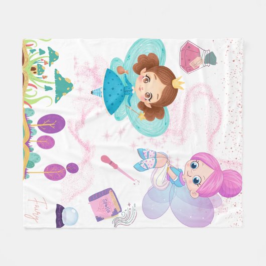 Enchanted Fairy Fleece Deken (Voorkant (Horizontaal))