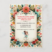 Enchanted Fairy Floral Birthday Invitation (Devant)