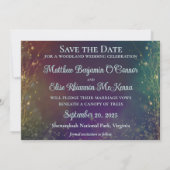 Enchanted Fairy Forest Woodland Wedding Save The Date (Achterkant)