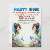 Enchanted Fairy Garden verjaardagsfeestje uitnodig Kaart (Voorkant)