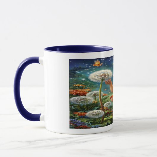 Enchanted Fairy Glowing Dandelion Coffee Mug (Gauche)