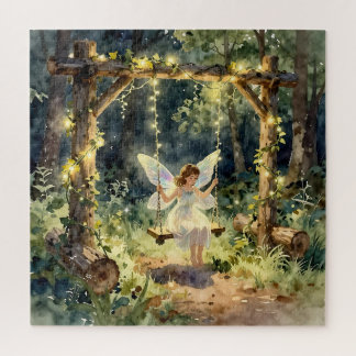 Enchanted Fairy in a Jar in a Magical Forest Legpuzzel