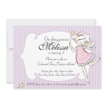 Enchanted Fairy Princess Birthday Party Invitation
