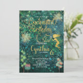 Enchanted Fairy Verjaardag Uitnodiging (Staand voorkant)