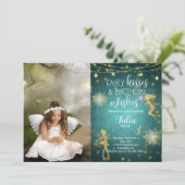 Enchanted Fairy Verjaardag Uitnodiging (Staand voorkant)