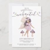 Enchanted Fairy Waterverf 1e verjaardag Kaart (Voorkant)