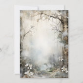 Enchanted Fantasy Forest Mist Wedding Kaart (Achterkant)