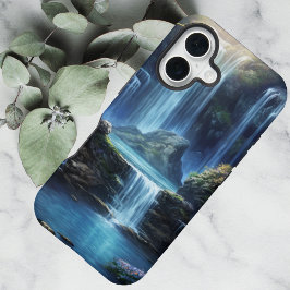 Enchanted Fantasy Waterfall Dreamscape  iPhone 16 Hoesje