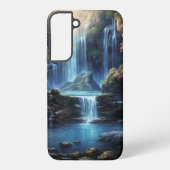 Enchanted Fantasy Waterfall Dreamscape  Samsung Galaxy Hoesje (Achterkant)