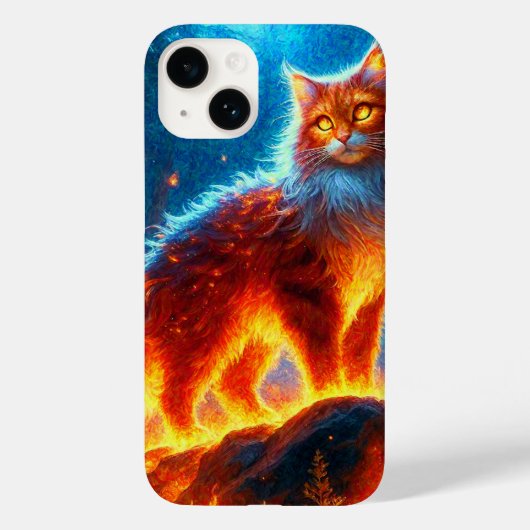Enchanted Fire Feline Case-Mate iPhone Case (Achterkant)