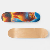 Enchanted Fire Feline Skateboard (Horizontaal)