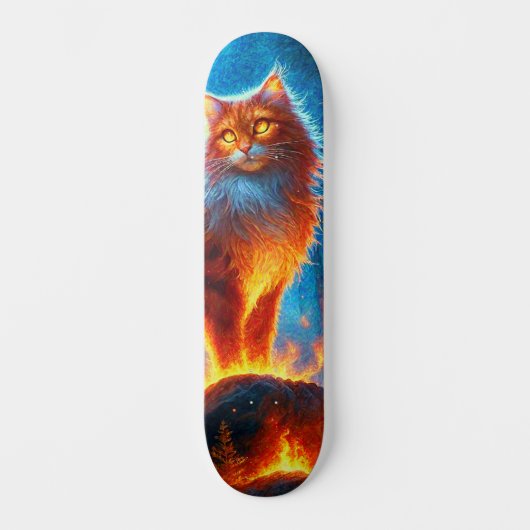 Enchanted Fire Feline Skateboard (Voorkant)