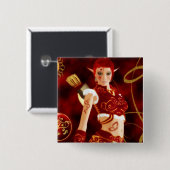 Enchanted Fire Guardian Button (Voorkant /achterkant)