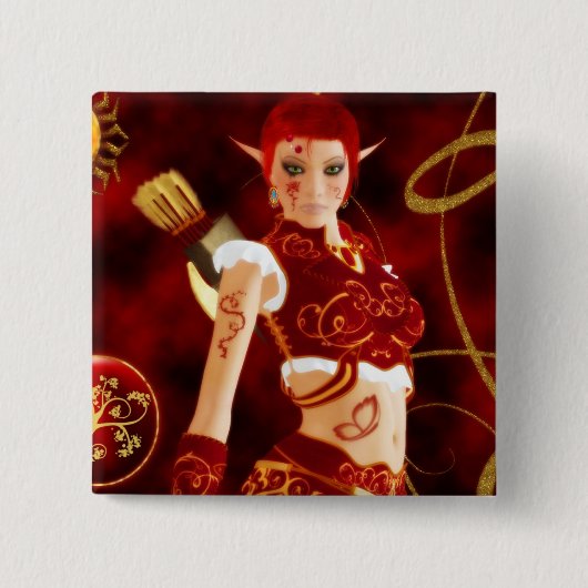Enchanted Fire Guardian Button (Voorkant)