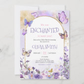Enchanted Floral Butterfly Baby shower Kaart (Voorkant)
