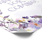 Enchanted Floral Butterfly Bedankt voor uw komst Poster (Hoek)