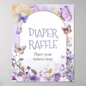 Enchanted Floral Butterfly Luier Raffle Poster (Voorkant)