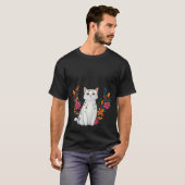 Enchanted Floral Cat T-shirt (Voorkant volledig)