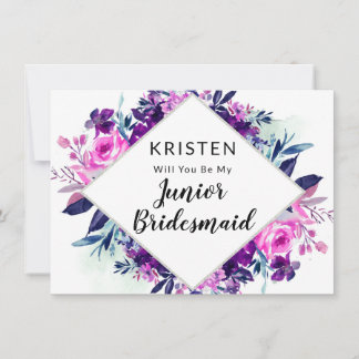 Enchanted Floral Jr. Bridesmaid proposal Kaart