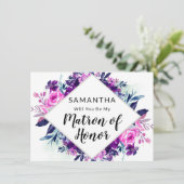 Enchanted Floral Matron of Honor proposal Kaart (Staand voorkant)