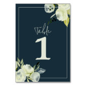 Enchanted Floral Midnight Blue Wedding Kaart (Achterkant)