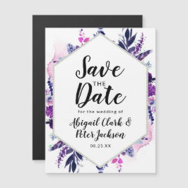 Enchanted Floral Save the Date Magnetische Kaart