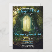 Enchanted Forest Archway Sweet 16 Invitation (Devant)