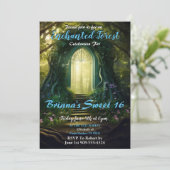 Enchanted Forest Archway Sweet 16 Invitation (Debout devant)