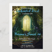Enchanted Forest Archway Sweet 16 Invitation (Devant / Derrière)