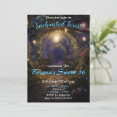 Enchanted Forest Archway Sweet 16 Invitations (Debout devant)
