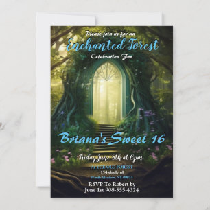 Enchanted Forest Archway Sweet 16 Uitnodiging